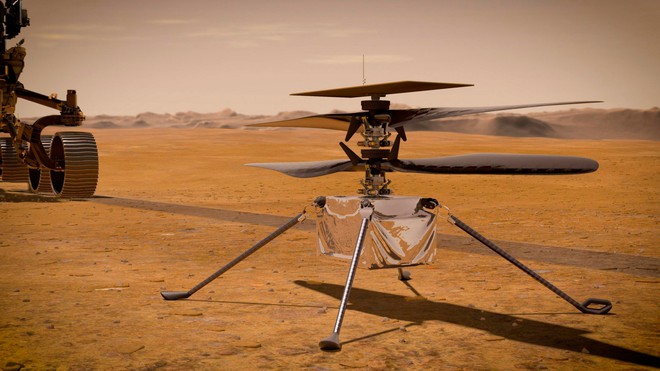 Trực thăng sao Hỏa của NASA hạ cánh thành công, sắp thực hiện chuyến bay lịch sử đầu tiên trên Hành tinh Đỏ - Ảnh 2. Trực thăng sao Hỏa của NASA hạ cánh thành công, sắp thực hiện chuyến bay lịch sử đầu tiên trên Hành tinh Đỏ - Ảnh 2.