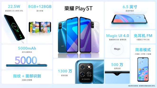 Honor Play 5 và Play 5T ra mắt: Màn hình OLED, chip Dimensity 800U, sạc siêu nahnh 66W, giá 7.5 triệu đồng - Ảnh 7.