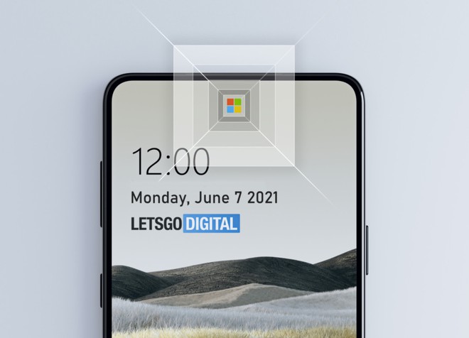 Điện thoại Android tương lai của Microsoft sẽ có camera ẩn dưới logo của máy - Ảnh 1.