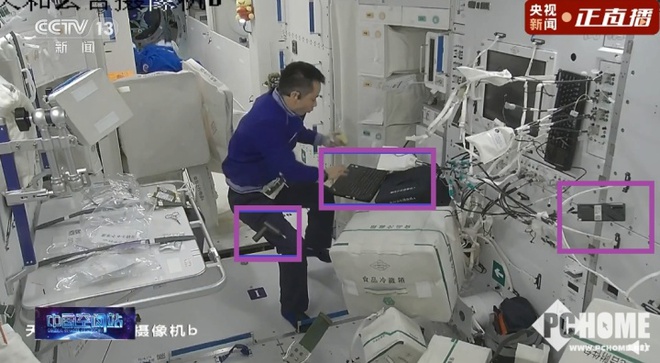 Cư dân mạng Trung Quốc ngắm nhìn công nghệ trên trạm vũ trụ Tiangong: tuốc nơ vít điện Xiaomi, tai nghe Huawei, máy tính xách tay Lenovo - Ảnh 2.