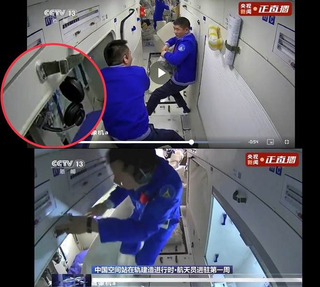 Cư dân mạng Trung Quốc ngắm nhìn công nghệ trên trạm vũ trụ Tiangong: tuốc nơ vít điện Xiaomi, tai nghe Huawei, máy tính xách tay Lenovo - Ảnh 1.
