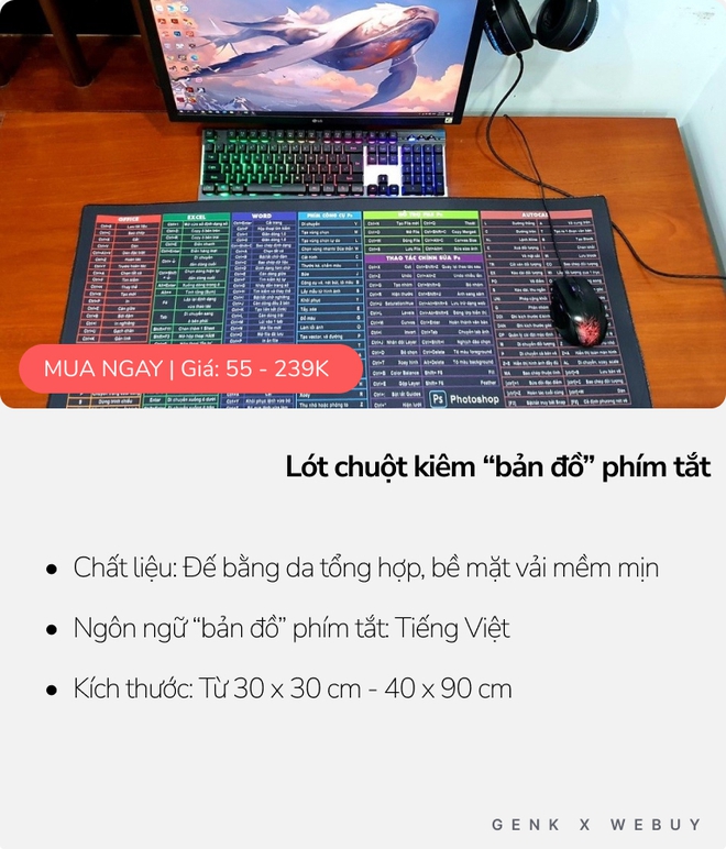 Tấm lót chuột không chỉ dùng để… lót chuột, bỏ từ 55K là có ngay 5 phiên bản tích hợp toàn tính năng xịn xò - Ảnh 2. Tấm lót chuột không chỉ dùng để… lót chuột, bỏ từ 55K là có ngay 5 phiên bản tích hợp toàn tính năng xịn xò - Ảnh 2.