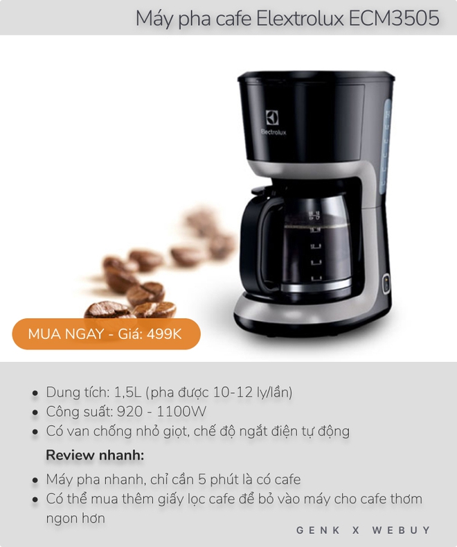 Review siêu tốc 5 máy pha cà phê dưới 600K cho mùa lễ tết, loại rẻ nhất chỉ 160K - Ảnh 3. Review siêu tốc 5 máy pha cà phê dưới 600K cho mùa lễ tết, loại rẻ nhất chỉ 160K - Ảnh 3.