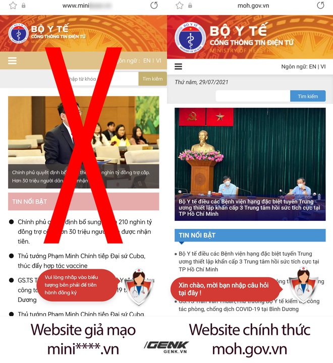 Giả mạo website đăng ký tiêm chủng của Bộ Y tế để đánh cắp tài khoản ngân hàng - Ảnh 2. Giả mạo website đăng ký tiêm chủng của Bộ Y tế để đánh cắp tài khoản ngân hàng - Ảnh 2.