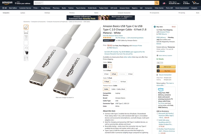 Cùng là cáp USB-C Amazon Basics nhưng cái 9 USD, cái đến 19 USD, có gì khác nhau? - Ảnh 1.