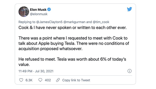 Elon Musk khẳng định không có chuyện ông muốn làm CEO Apple và khiến Tim Cook nổi cáu đến mức chửi tục - Ảnh 3.