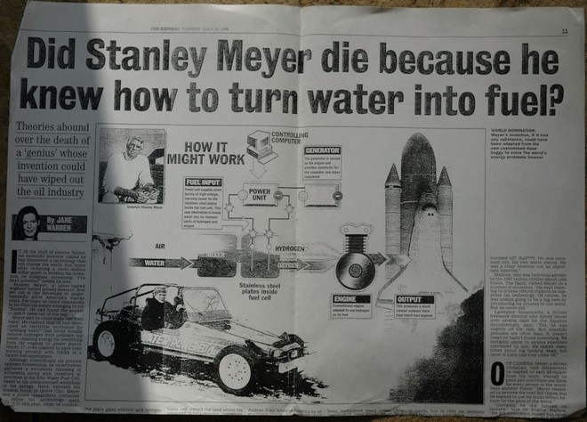 Chiếc xe hơi chạy bằng nước và cái chết bí ẩn của Stanley Meyer! - Ảnh 4.