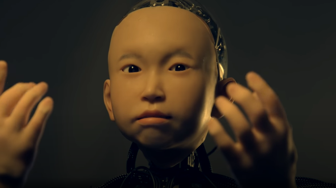 Nhật Bản tạo ra robot trẻ em biết chớp mắt, khuôn mặt có cảm xúc, nhìn vừa hiện đại vừa đáng sợ - Ảnh 1.