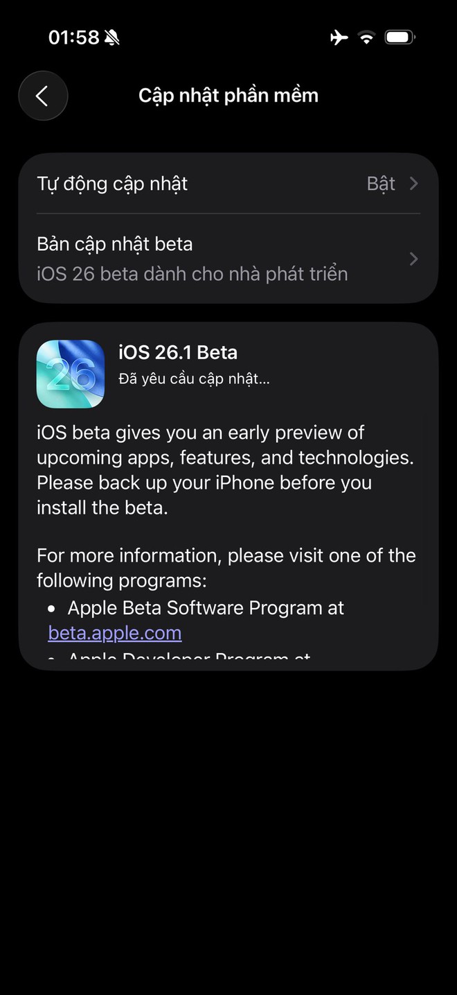 Apple phát hành iOS 26.1 beta, hỗ trợ tiếng Việt cho Apple Intelligence- Ảnh 3.