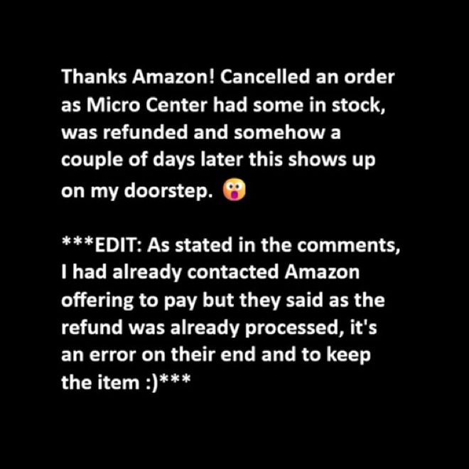 Hy hữu: Game thủ nhận miễn ph&iacute; "qu&aacute;i vật" đồ họa RTX 5080 trị gi&aacute; gần 2.000 USD nhờ lỗi hệ thống của Amazon - Ảnh 2.