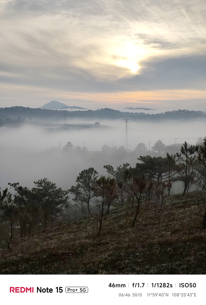 Hoa mai anh đ&agrave;o, m&acirc;y, sương m&ugrave; v&agrave; REDMI Note 15 Pro  - Ảnh 5.