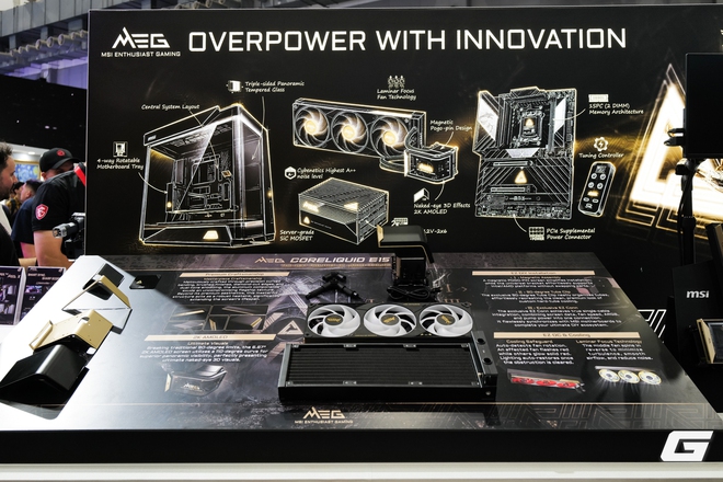 Cận cảnh d&agrave;n linh kiện &ldquo;khủng&rdquo; của MSI tại Computex 2026: VGA Star Wars, m&agrave;n h&igrave;nh AI v&agrave; case nặng 33kg - Ảnh 3.