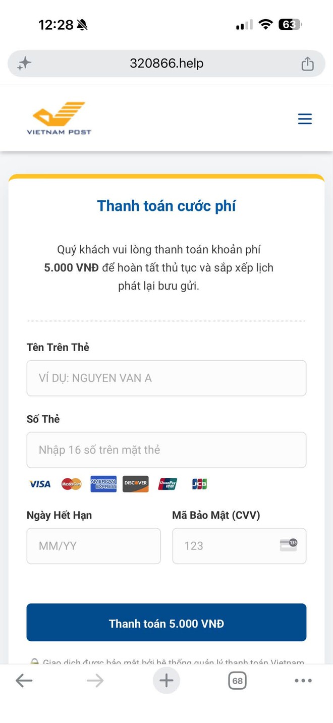 H&agrave;ng loạt tin nhắn mạo danh cơ quan, đơn vị uy t&iacute;n để lừa đảo: Giả cả Bộ C&ocirc;ng an, VNPost v&agrave; VNeID - Ảnh 4.