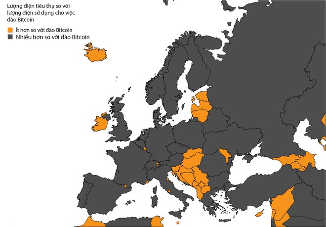 Việc đào bitcoin đang tiêu thụ nhiều điện hơn cả 20 quốc gia Châu Âu [HOT]