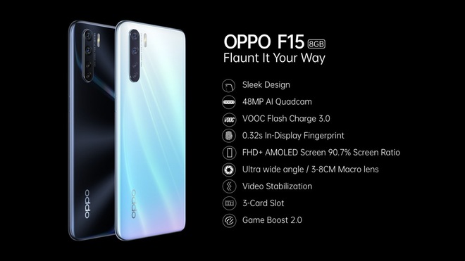 OPPO F15 ra mắt: Màn hình giọt nước, 4 camera 48MP, chip Helio P70, giá 6.5 triệu đồng - Ảnh 3. OPPO F15 ra mắt: Màn hình giọt nước, 4 camera 48MP, chip Helio P70, giá 6.5 triệu đồng - Ảnh 3.
