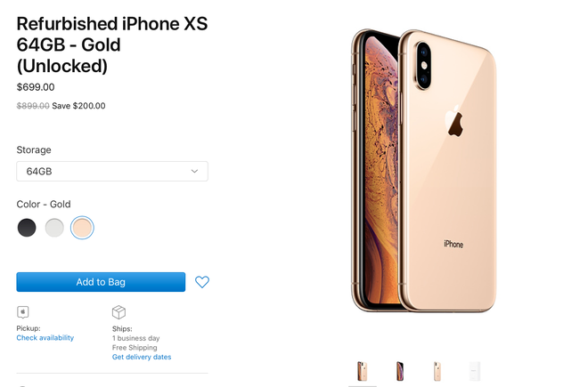 Apple bán iPhone Xs và iPhone Xs Max hàng tân trang, giá rẻ hơn - Ảnh 1.