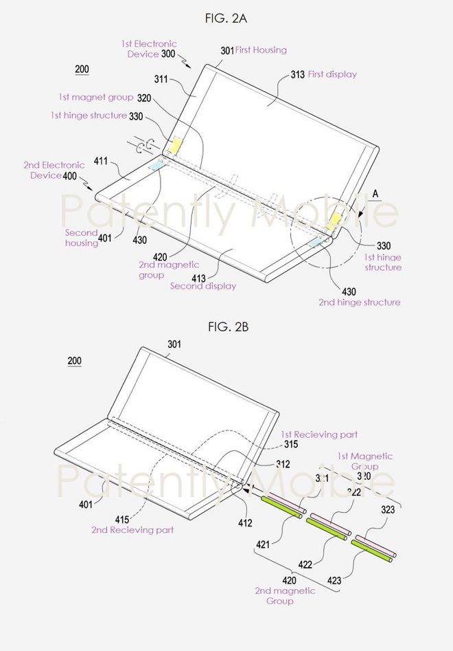 Samsung phát minh ra loại bản lề từ tính đặc biệt cho smartphone màn hình kép - Ảnh 2.