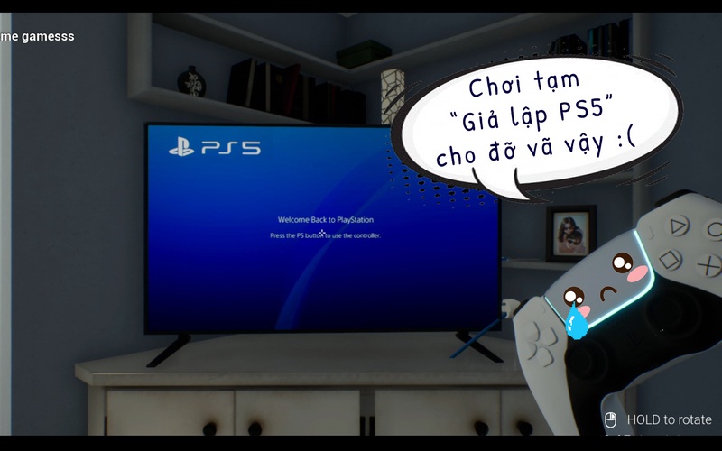 Chết cười với tựa game “Giả lập PS5” giúp bạn giả vờ sở hữu 1 chiếc PS5 cho đỡ “bấn"