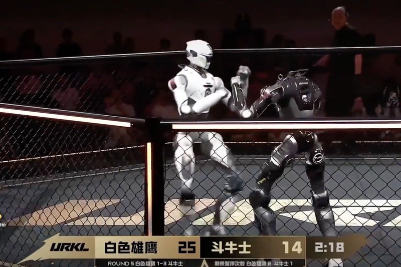 Rợn người màn MMA của robot hình người: Bị đá đứt đầu vẫn lội ngược dòng hạ gục đối thủ, Chân Tử Đan cũng phải giật mình