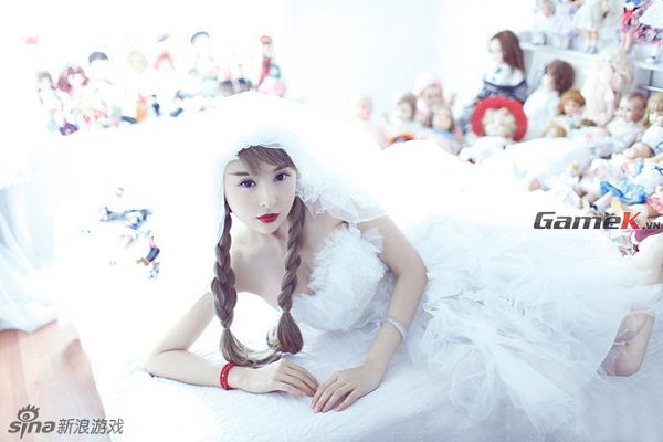 Bộ ảnh hóa thân cô dâu tuyệt đẹp của hot girl Lâm Kha Đồng 4