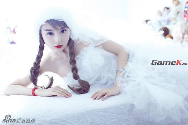 Bộ ảnh hóa thân cô dâu tuyệt đẹp của hot girl Lâm Kha Đồng 13