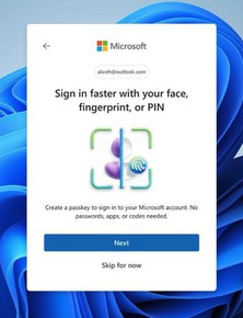 Microsoft chính thức loại bỏ mật khẩu, mặc định dùng passkey cho mọi tài khoản mới