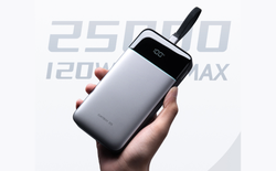 Cuktech ra mắt pin sạc dự phòng 25.000mAh sạc nhanh 120W, có màn hình LED, giá chỉ từ 661.000đ