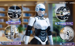 Hãng xe ô tô Trung Quốc bất ngờ giới thiệu một loạt robot hình người từ cảnh sát đến bác sĩ máy, có thể nói được 10 thứ tiếng!