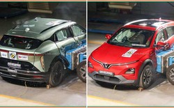 Xe VinFast VF6, VF7 chịu va chạm mạnh: Thân vỏ biến dạng ra sao, người trong xe an toàn thế nào?