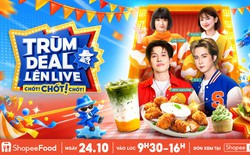 Đón mùa lễ hội cùng ShopeeFood với loạt deal hời giảm đến 50% trên Trùm Deal Lên Live 24.10