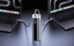 Baseus ra mắt pin sạc dự phòng 200W dung lượng 25.000mAh, tích hợp 2 cáp USB-C, sạc nhanh 140W