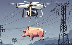 “Lợn bay” đâm vào đường điện cao thế, cả ngôi làng mất điện suốt 10 tiếng đồng hồ