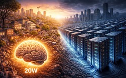 Não bộ con người vận hành chỉ với 20 Watt điện, tương đương với một chiếc màn hình máy tính cũ