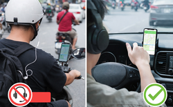 Vì sao đi xe máy đeo tai nghe dùng Google Maps bị phạt, còn lái ô tô thì không?