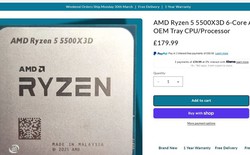 AMD Ryzen 5 5500X3D bất ngờ lên kệ qua một cửa hàng duy nhất, giá khoảng 6,3 triệu đồng