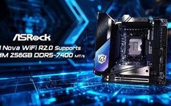 ASRock trình diễn RAM DDR5 256 GB tốc độ 7400 MT/s trên bo mạch chủ Z890I Nova WiFi R2.0