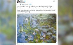 Cộng đồng mạng ùa vào chê tranh AI vô hồn, kém cỏi: hóa ra đây là tranh Monet thật đang treo trong bảo tàng Đức