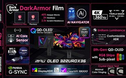 MSI ra màn hình QD-OLED 32 inch, chuyển nhanh 3 chế độ 4K 2K Full HD