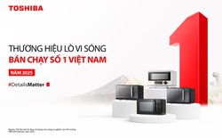 Toshiba trở thành thương hiệu lò vi sóng bán chạy số 1 Việt Nam năm 2025