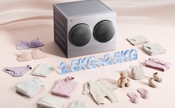 Xiaomi bất ngờ tung máy giặt sấy mini hai lồng độc lập giải quyết bài toán giặt đồ riêng biệt