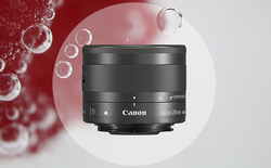 Canon ra mắt ống kính EF-M 28mm f/3.5 Macro IS STM, lần đầu tiên tích hợp đèn LED trợ sáng