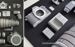 Không phải làm bằng nhựa hay kim loại, trọn bộ máy ảnh Olympus OM-D E-M5 này được làm bằng... giấy