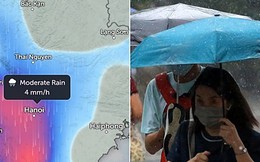 Gió Đông Bắc về khiến nhiệt độ miền Bắc giảm, dự báo Hà Nội tối nay mưa to