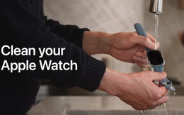 Sau bao năm, nhà Táo bất ngờ tung clip hướng dẫn… rửa Apple Watch, bước cuối cùng vô cùng quan trọng