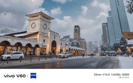 Tính năng AI trên vivo V60 5G check in tuyết rơi chỉ trong 1 chạm