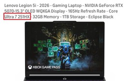Intel Core Ultra 7 251HX lộ diện, laptop gaming Lenovo và MSI sắp ra mắt với RTX 5070 12GB
