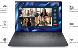 Dell ra mắt laptop hơn trăm triệu dùng màn hình Tandem OLED 4K độ sáng 1000 nits, chip Intel Panther Lake