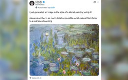 Cộng đồng mạng ùa vào chê tranh AI vô hồn, kém cỏi: hóa ra đây là tranh Monet thật đang treo trong bảo tàng Đức