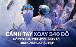 Tận mắt chứng kiến bác sĩ ở Hà Nội điều khiển robot cách bệnh nhân hơn 1 mét để cắt khối u ung thư trực tràng