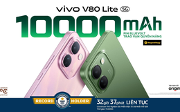 vivo V80 Lite 5G thiết lập KỶ LỤC GUINNESS THẾ GIỚI™ với 32 giờ 37 phút sử dụng liên tục on-screen nhờ trang bị Pin BlueVolt 10.000mAh